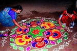 deepika rangoli video, how to make rangoli powder, spiritual and cultural significance of making rangoli outside the house, Ancient india