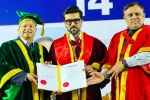 Vels University, Ram Charan Doctorate new breaking, ram charan felicitated with doctorate in chennai, University