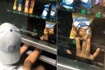 Indian stealing from vending machine in US, Indians stealing in US, watch video of young indian american man allegedly stealing cookies from a vending machine goes viral, Punjabis Indian stealing from vending machine in US, Indians stealing in US, watch video of young indian american man allegedly stealing cookies from a vending machine goes viral, Punjabis