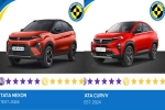 Tata Nexon and Curvv news, Tata Curvv, tata nexon and curvv score 5 stars in bharat ncap crash tests, Mahindra xuv 3xo