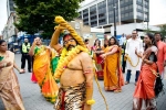 telangana community in London, bonalu festivities in London, over 800 nris participate in bonalu festivities in london organized by telangana community, Handloom